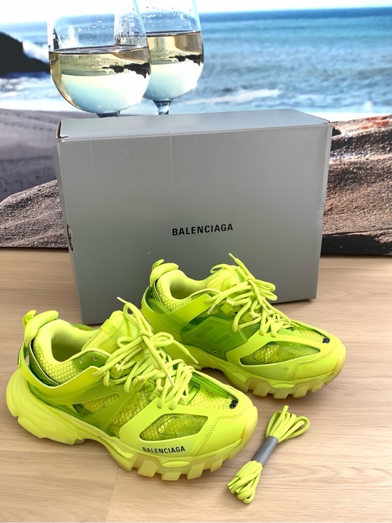 Balenciaga Shoes - Balenciaga Neon Yellow Triple-Sole Trainer Sneakers